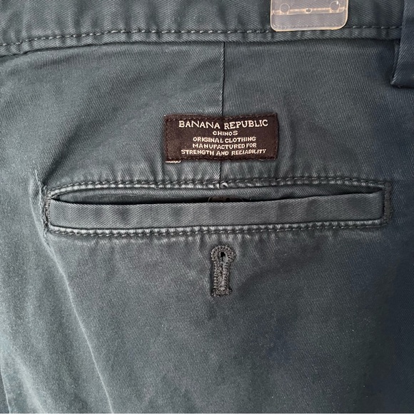 Banana Republic Men’s Chino Pants Athletic Fit Luxury Teal Chinos 31x34 Classic - Picture 10 of 14